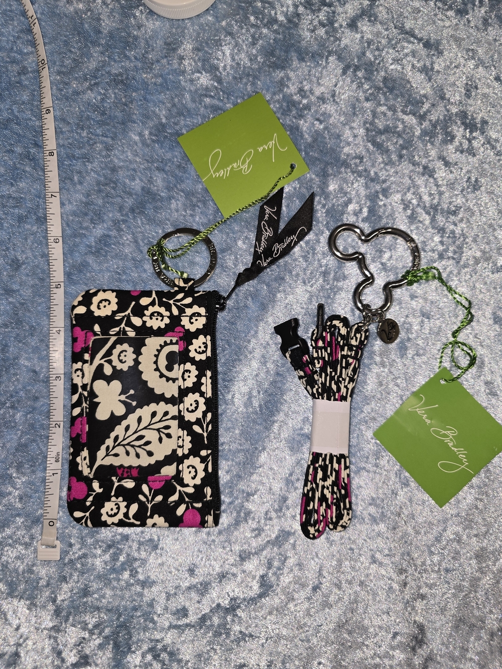 Vera Bradley Disney Parks Zip ID Case And Lanyard Mickey Meets Birdie pattern